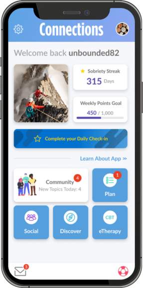 Connections App on mobile device